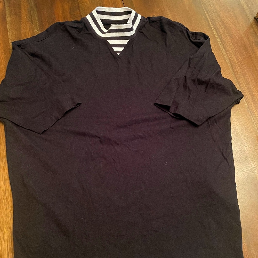 ASOS- collared striped black shirt